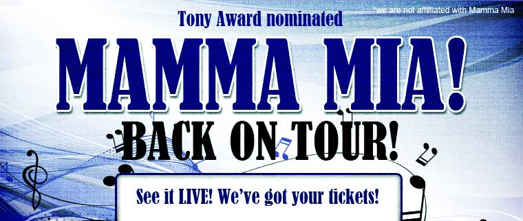 mamma mia international tour tickets